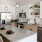 a kitchen with a marble island