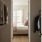 a bedroom with a bed and closet